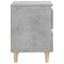 sengeskabe med ben i massivt fyrretræ 2stk. 40x35x50cm betongrå