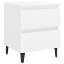 sengebord 40x35x50 cm konstrueret træ hvid