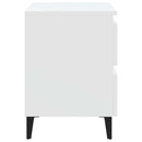 sengebord 40x35x50 cm konstrueret træ hvid