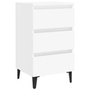 sengeskab m. metalben 40x35x69 cm hvid