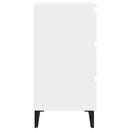 sengeskab m. metalben 40x35x69 cm hvid