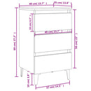 sengeskab m. metalben 40x35x69 cm sort