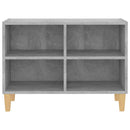 tv-skab med massive træben 69,5x30x50 cm betongrå