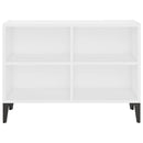 tv-skab med metalben 69,5x30x50 cm hvid