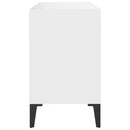 tv-skab med metalben 69,5x30x50 cm hvid