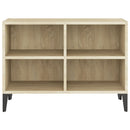 tv-skab m. metalben 69,5x30x50 cm sonoma-eg