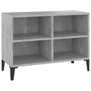 tv-skab med metalben 69,5x30x50 cm betongrå