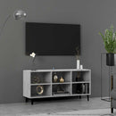 tv-skab med metalben 103,5x30x50 cm betongrå