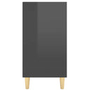 skænk 103,5x35x70 cm konstrueret træ grå højglans