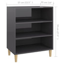 skænk 57x35x70 cm konstrueret træ grå højglans