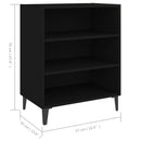 skænk 57x35x70 cm konstrueret træ sort