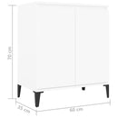 skænk 60x35x70 cm konstrueret træ hvid