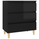 skænk 60x35x69 cm konstrueret træ sort højglans