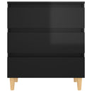 skænk 60x35x69 cm konstrueret træ sort højglans