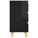 skænk 60x35x69 cm konstrueret træ sort højglans