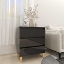 skænk 60x35x69 cm konstrueret træ sort højglans