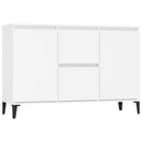 skænk 102x35x70 cm konstrueret træ hvid