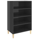 skænk 57x35x90 cm konstrueret træ grå højglans