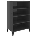 skænk 57x35x90 cm konstrueret træ grå højglans