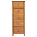 kommode 45x32x110 cm massivt egetræ