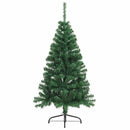kunstigt halvt juletræ med juletræsfod 120 cm PVC grøn
