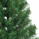 kunstigt halvt juletræ med juletræsfod 240 cm PVC grøn