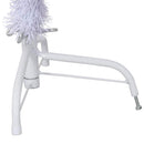 kunstigt halvt juletræ med juletræsfod 150 cm PVC hvid