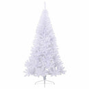 kunstigt halvt juletræ med juletræsfod 180 cm PVC hvid