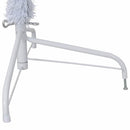 kunstigt halvt juletræ med juletræsfod 210 cm PVC hvid