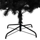 kunstigt juletræ med juletræsfod 240 cm PVC sort