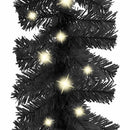 juleguirlande med LED-lys 20 m sort