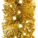juleguirlande med LED-lys 20 m guldfarvet