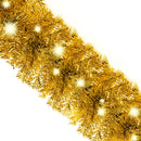 juleguirlande med LED-lys 20 m guldfarvet