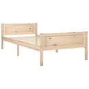 sengeramme uden madras massivt fyrretræ 90x200 cm