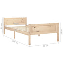 sengeramme uden madras massivt fyrretræ 90x200 cm