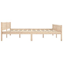 sengeramme uden madras massivt fyrretræ 200x200 cm