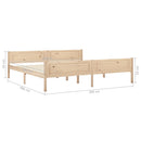 sengeramme uden madras massivt fyrretræ 200x200 cm