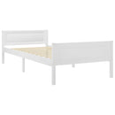 sengeramme uden madras massivt fyrretræ 90x200 cm hvid