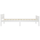sengeramme uden madras massivt fyrretræ 90x200 cm hvid