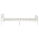 sengestel 100x200 cm massivt fyrretræ hvid