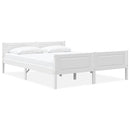 sengestel 120x200 cm massivt fyrretræ hvid