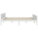 sengestel 140x200 cm massivt fyrretræ hvid