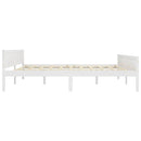 sengeramme uden madras massivt fyrretræ 200x200 cm hvid
