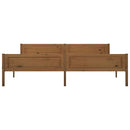 sengestel 200x200 cm massivt fyrretræ gyldenbrun