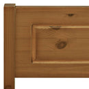 sengestel 200x200 cm massivt fyrretræ gyldenbrun