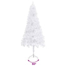 kunstigt juletræ til hjørne 240 cm PVC hvid