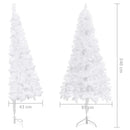 kunstigt juletræ til hjørne 240 cm PVC hvid