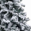 kunstigt juletræ med sne 120 cm PVC grøn