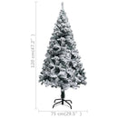 kunstigt juletræ med sne 120 cm PVC grøn