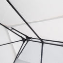 pavillon med LED-lyskæder 3x4 m hvid
